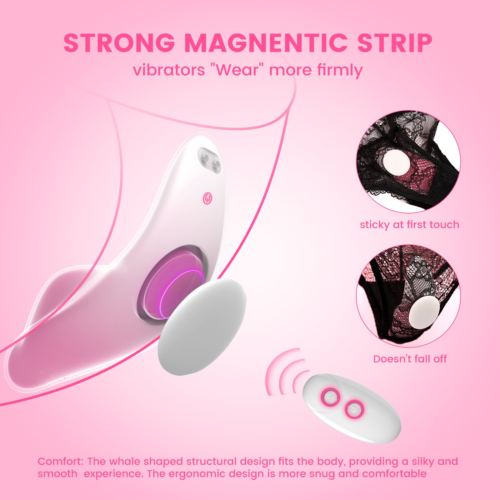 Invisible Wearable Vibrator with Magnetic Clip Panty vibrator remote - Image 3