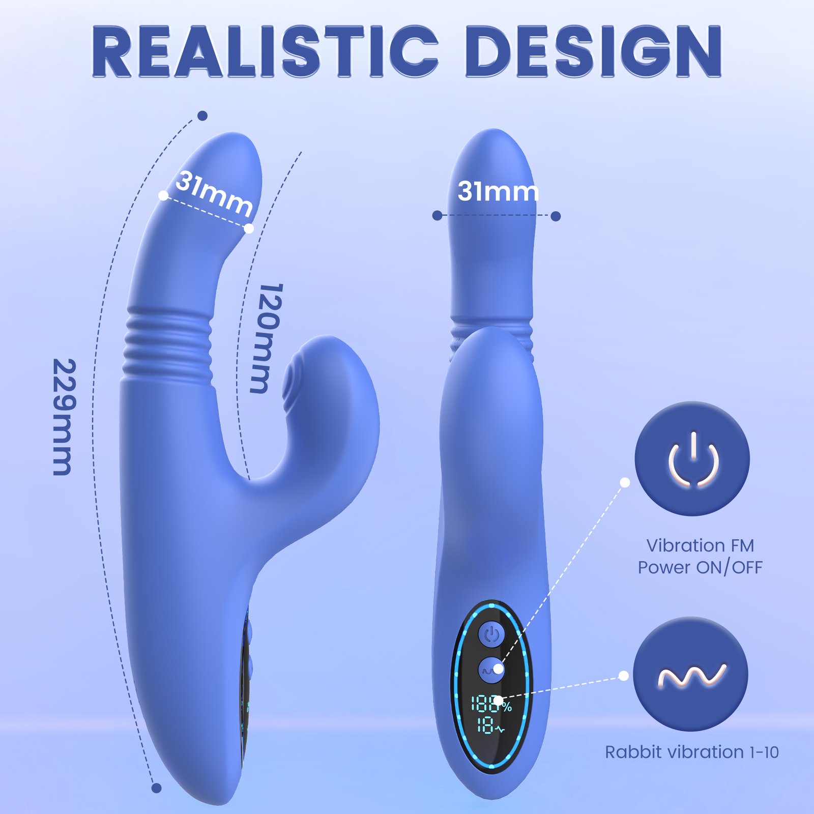Led screen rabbit vibrator - Image 4