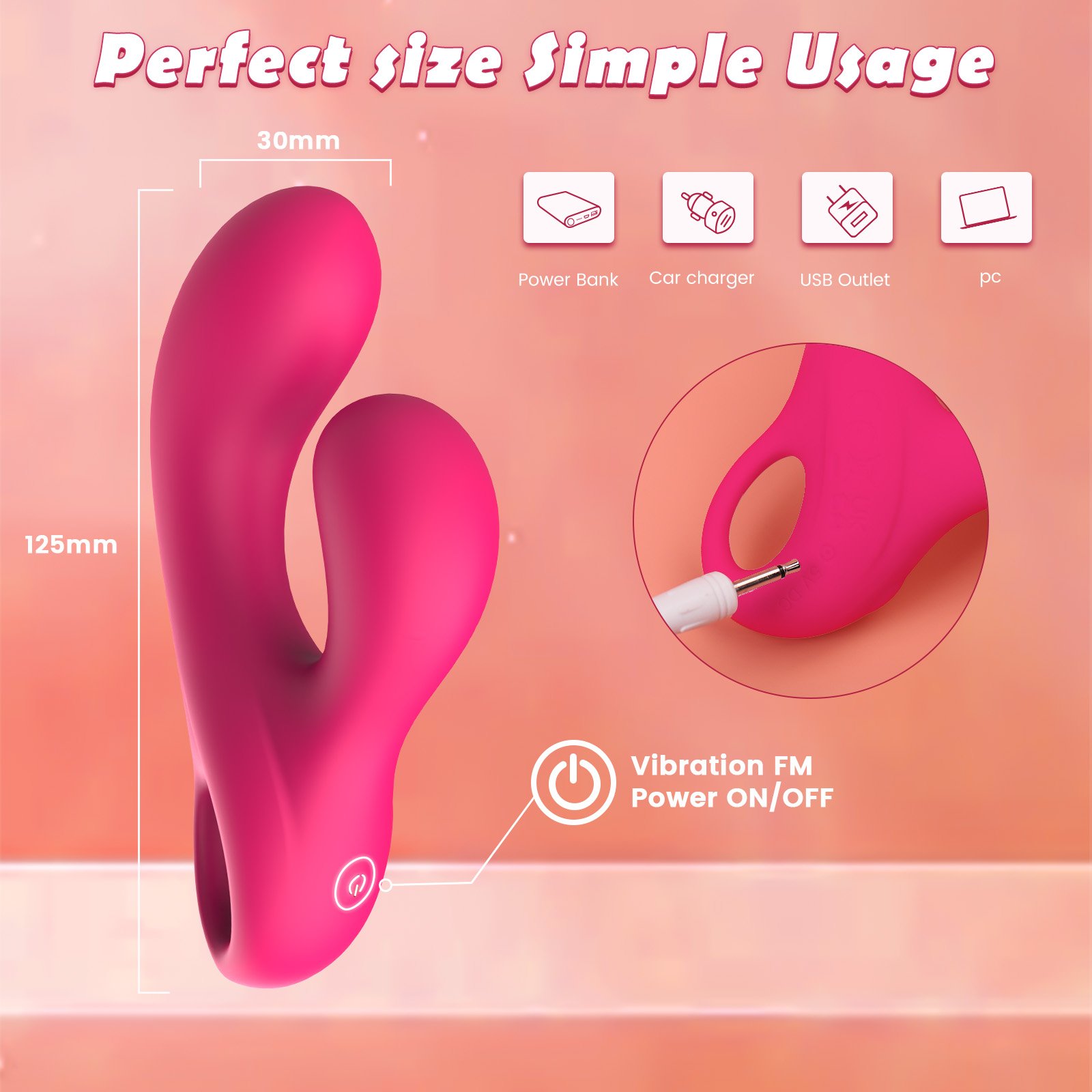 100% full silicone rabbit vibrator - Image 8