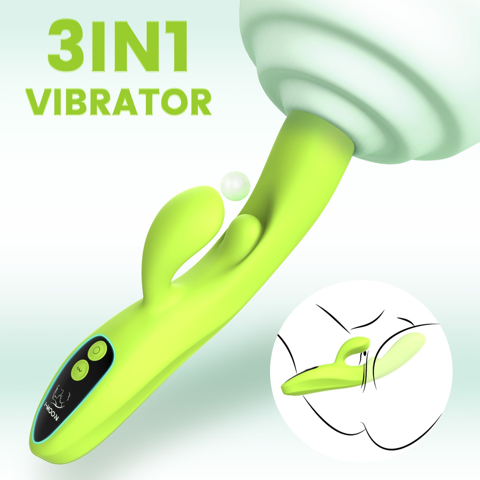 Led screen rabbit vibrator Targets both A-spot & clitoris - Image 6