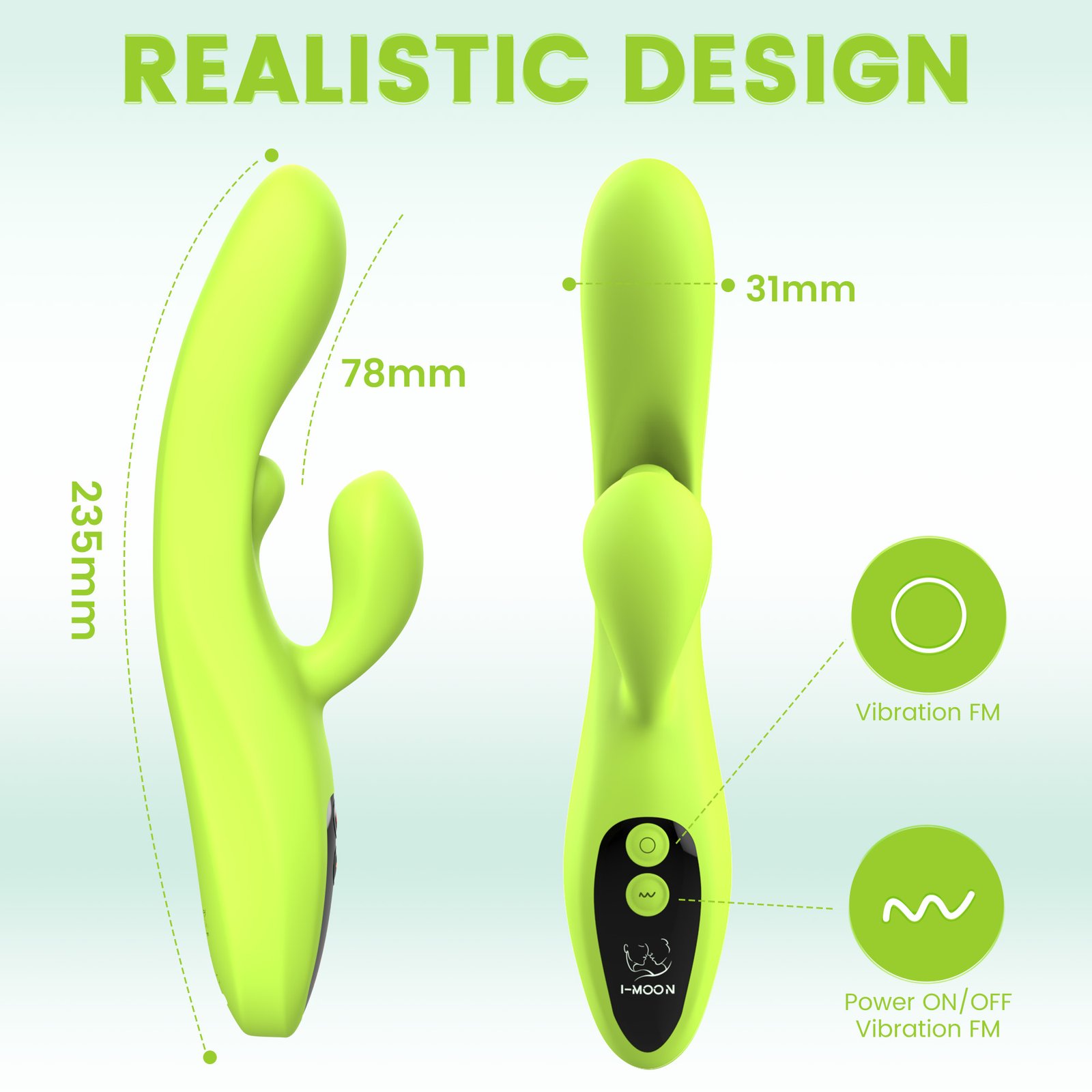 Led screen rabbit vibrator Targets both A-spot & clitoris - Image 3