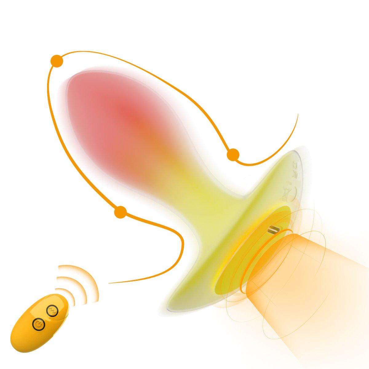 Dual silicone USB-C anal plug with remote - Image 2