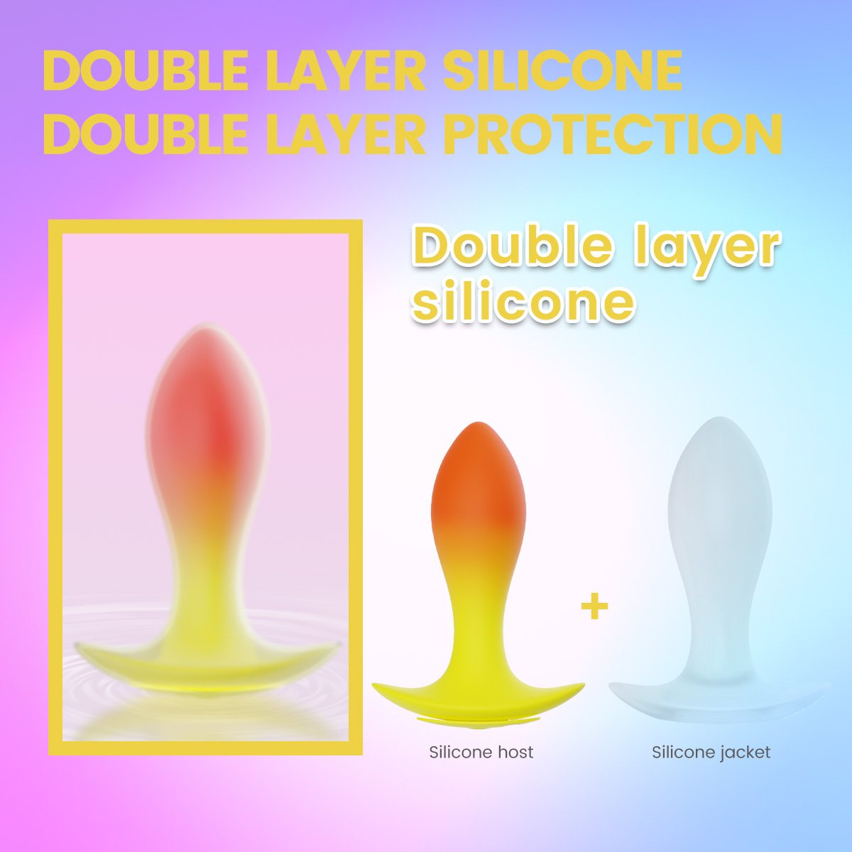 Dual silicone USB-C anal plug with remote - Image 12