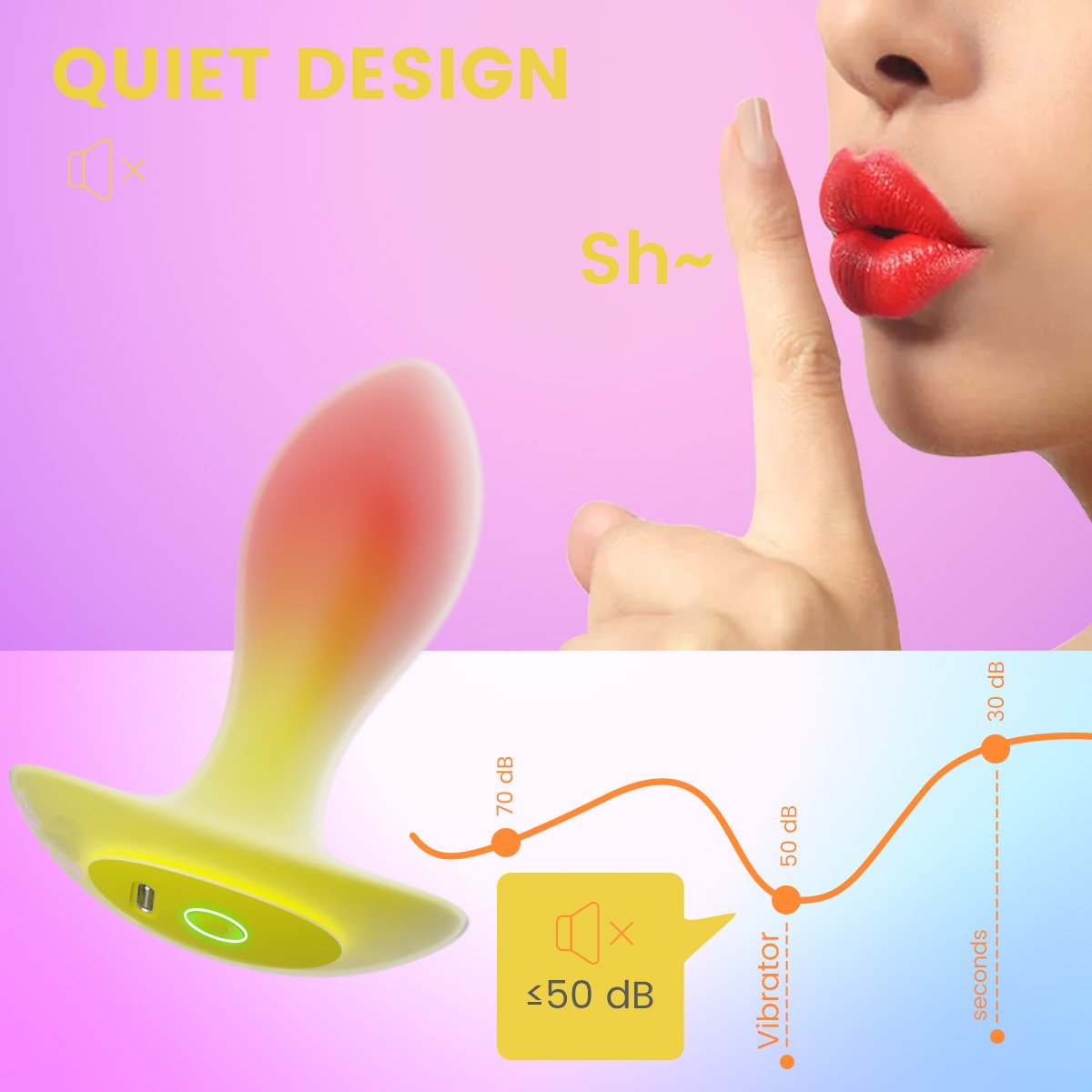 Dual silicone USB-C anal plug with remote - Image 7