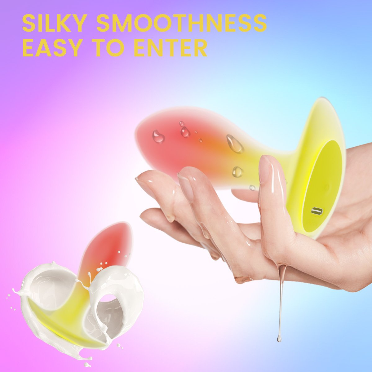 Dual silicone USB-C anal plug with remote - Image 9